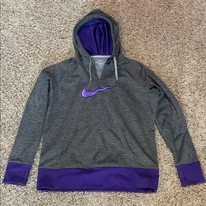 Nike Charcoal and Violet Hoodie